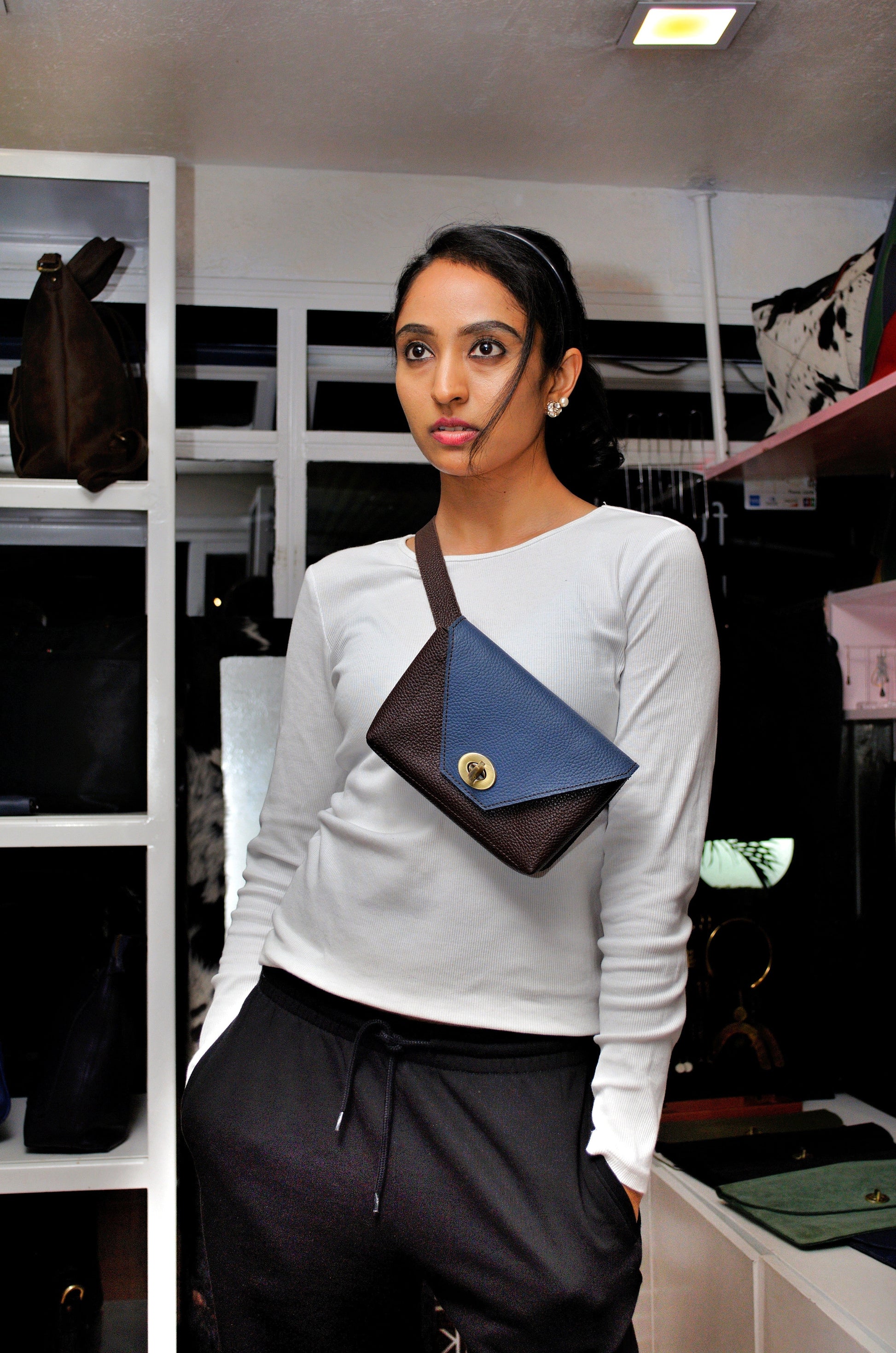 Bet Sling Hip Bag in Full Grain Leather