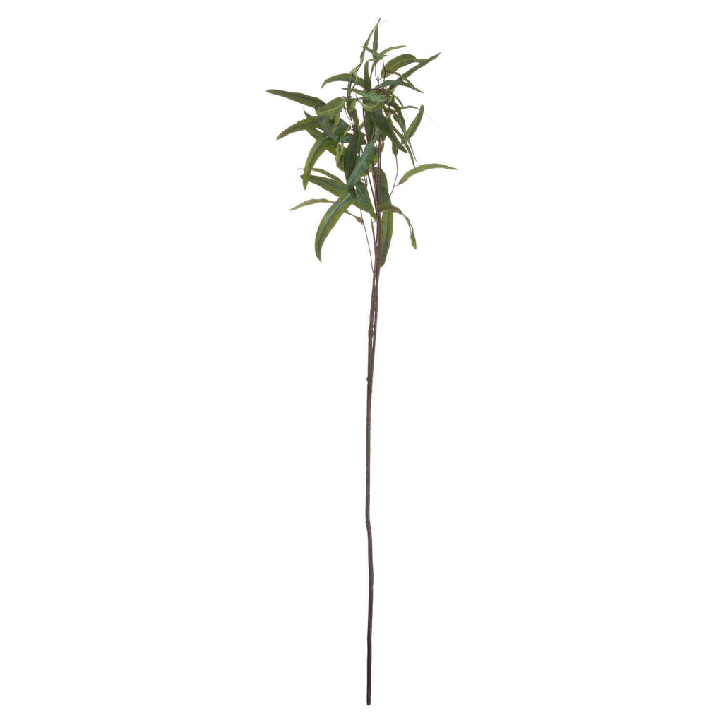 Lifelike artificial willow eucalyptus spray with dark green foliage, 50-inch stems for home decor by Sostter at brixbailey.com