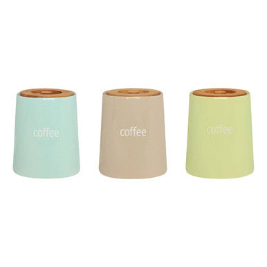 Green Ceramic Coffee Canister