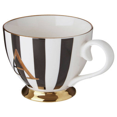 Duchess Black and White A Monogram Mug