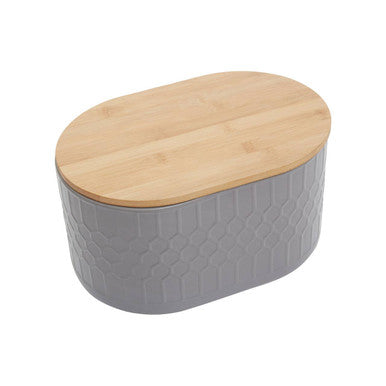 Grey Bread Bin in Stoneware