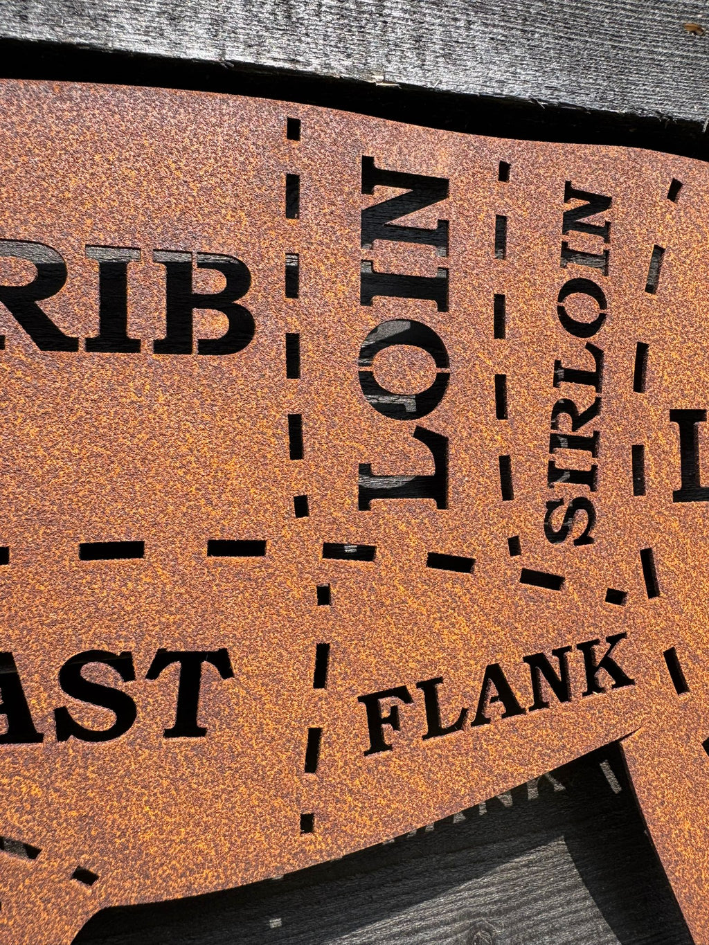 Rusty Metal Butchers Lamb Decorations