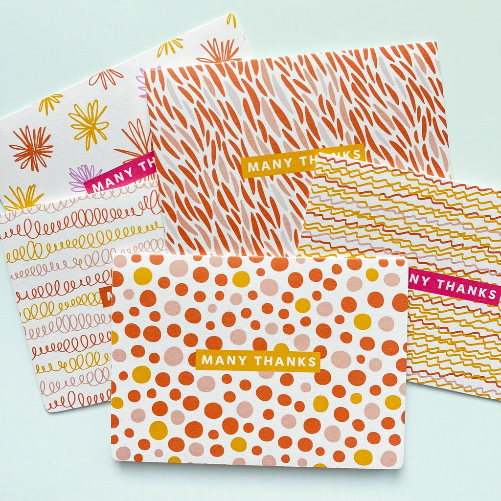 Pastel Thank You Cards Bundle of 5