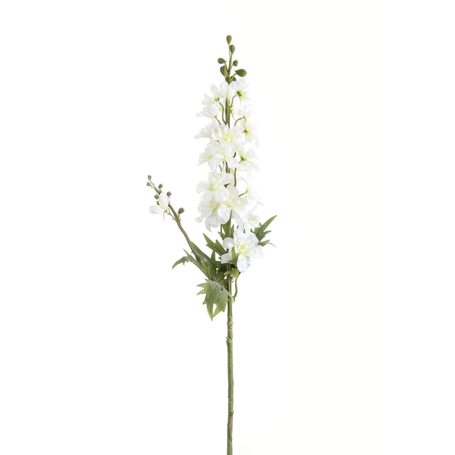Lifelike white delphinium artificial stem, 84cm tall, for elegant floral arrangements and home decor  

** by Sostter at brixbailey.com