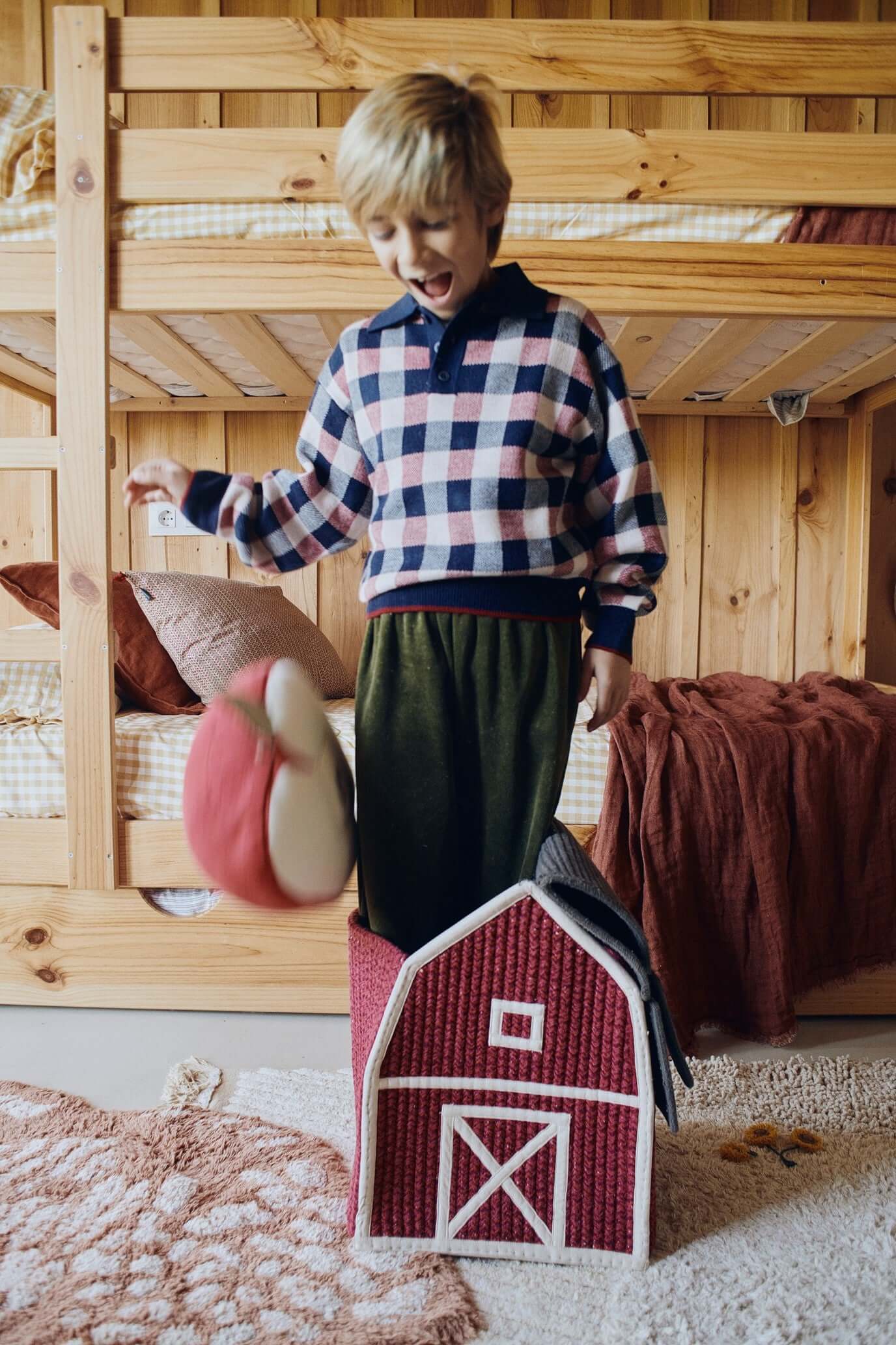 Welcome to the Farm! Handmade Decorative Basket Barn - Rustic Charm & Eco-Friendly Materials by Lorena Canals at www.brixbailey.com