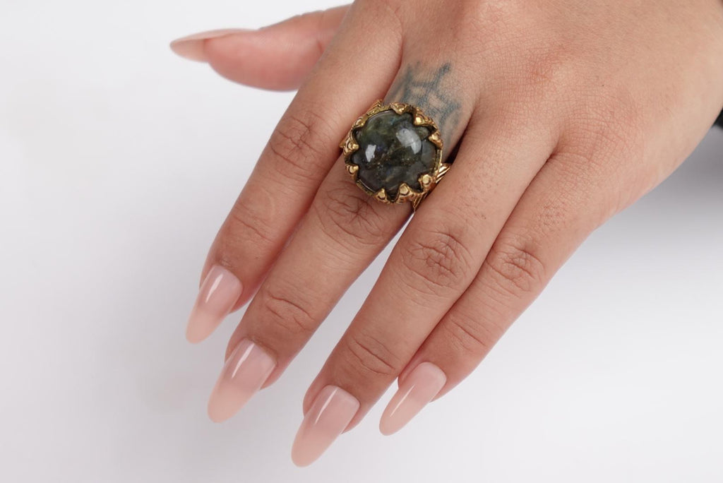 Mystic Statement Rings – Turquoise & Labradorite Collection.
