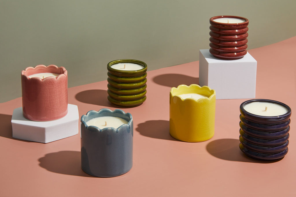 Contemporary Kiln Navy Candle - Leather & Sandalwood