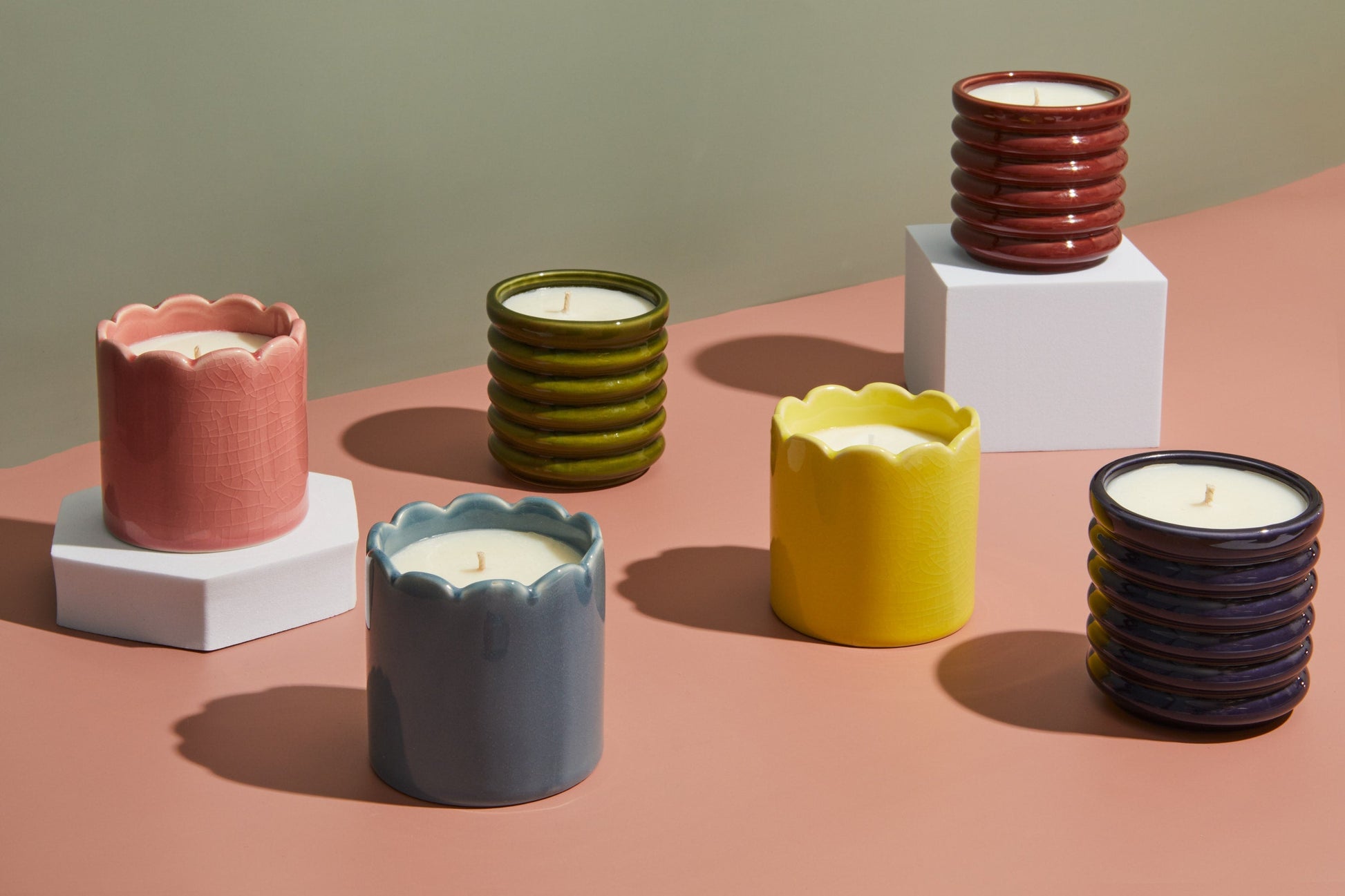 Contemporary Kiln Navy Candle - Leather & Sandalwood