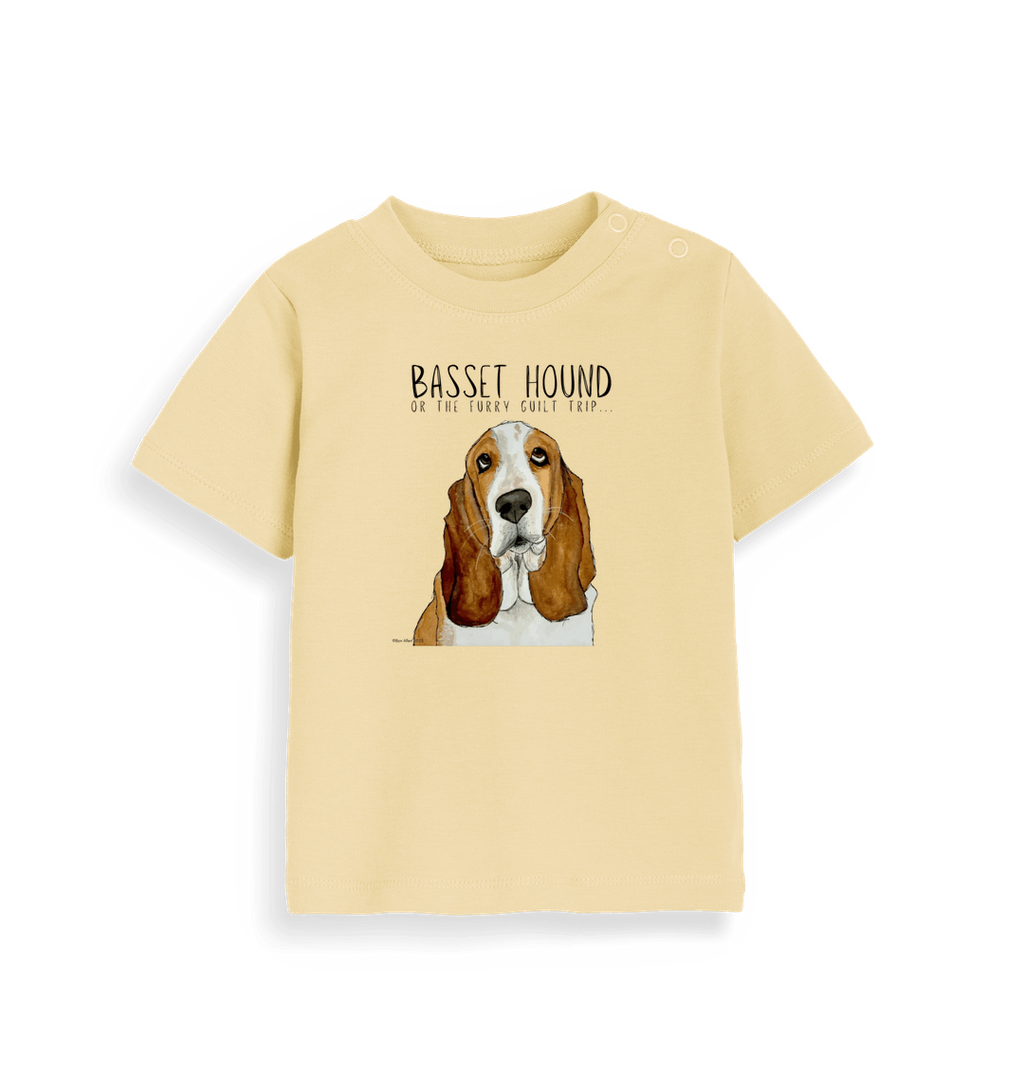 Basset Hound Baby T-Shirt: The Cutest Guilt Trip for Your Little One!