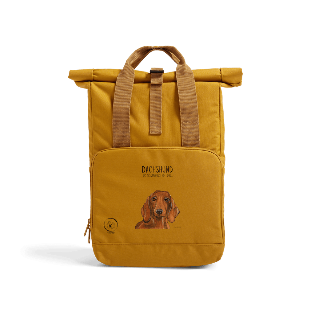 Dachshund Roll-Top Backpack – Small Dog, Big Adventure!