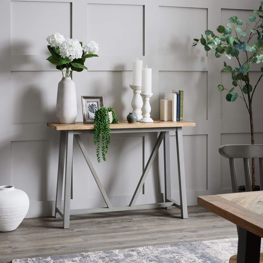 Slender Darcy Ople vase in neutral stone ceramic with textured finish, perfect for floral arrangements. by Sostter at brixbailey.com