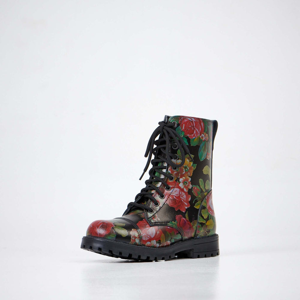511 Red Roses Leather Boots – Durable & Breathable Style by Samelin at www.brixbailey.com