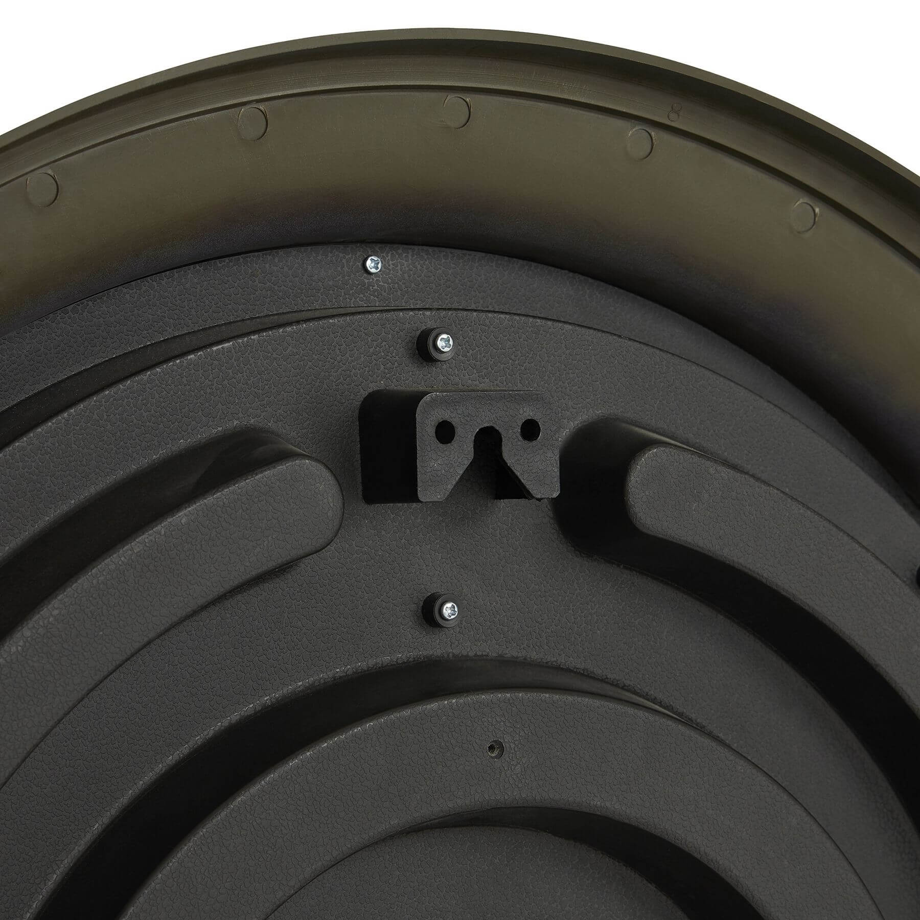 Matte black square glass wall clock with modern design, 59cm, for contemporary interiors by RoomLondon at brixbailey.com