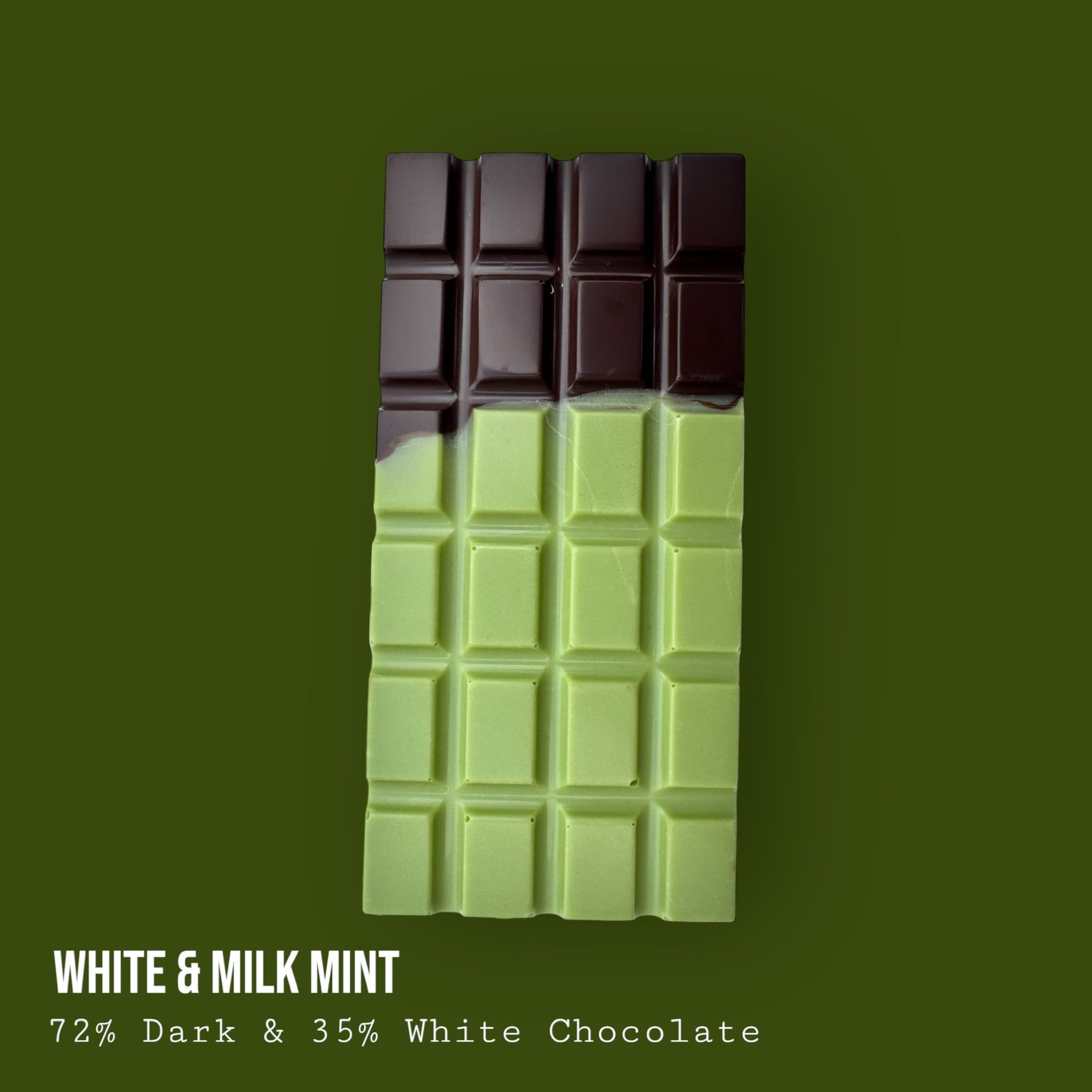 Dark and White Chocolate with Mint Filling 220g