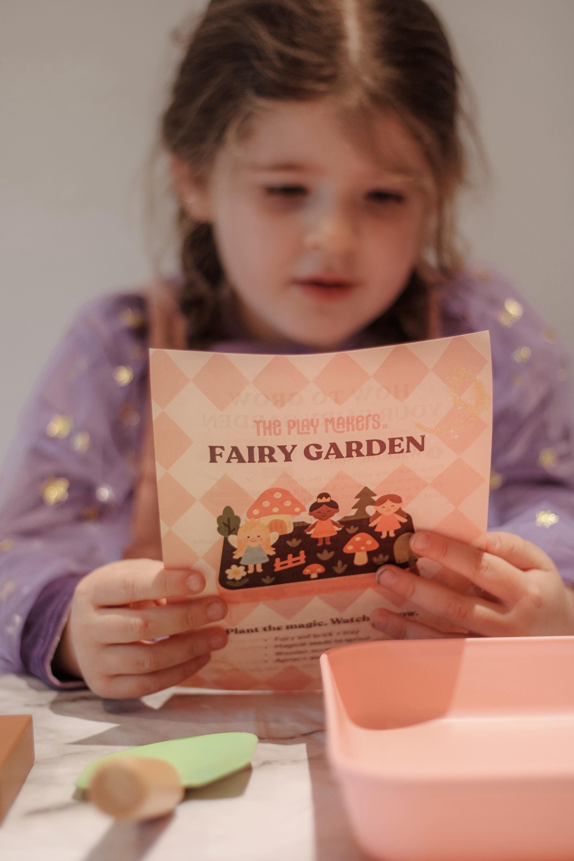 Fairy Garden Starter Kit with Apron, Tray, Shovel, Fairies, Soil and Seeds