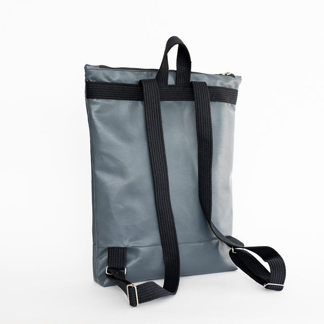 Stylish Grey Faux Leather Backpack – Lightweight & Trendy by Muni at www.brixbailey.com
