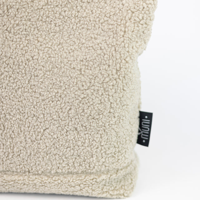 Beige Teddy Backpack for Kids – Eco-Friendly & Comfortable by Muni at www.brixbailey.com