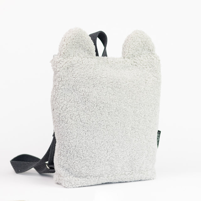 Beige Teddy Backpack for Kids – Eco-Friendly & Playful by Muni at www.brixbailey.com