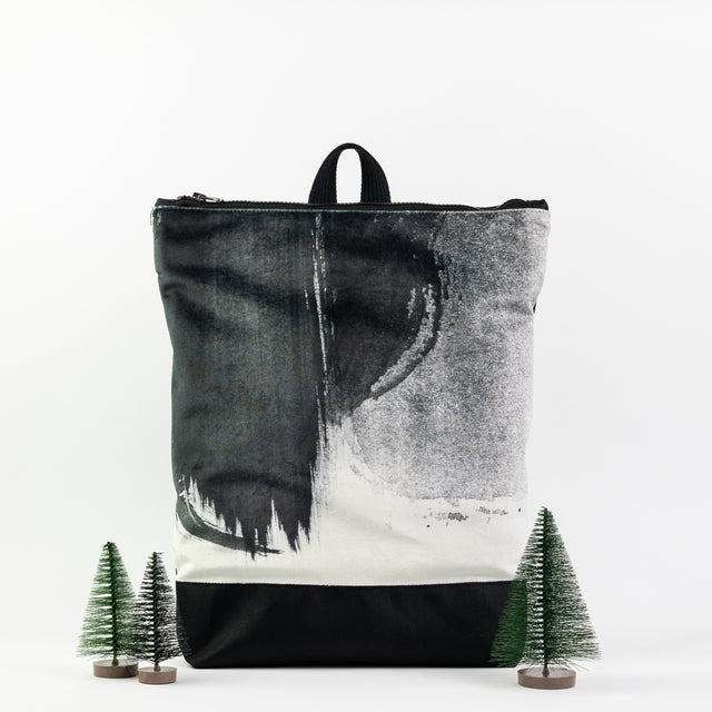 Black Watercolor Backpack – Stylish & Waterproof Everyday Bag by Muni at www.brixbailey.com