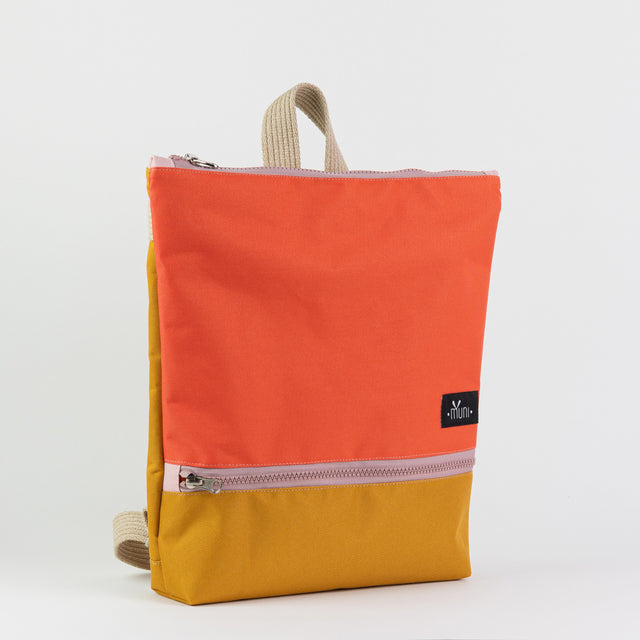 Orange+Yellow Adventurer's Backpack – Waterproof & Comfortable by Muni at brixbailey.com