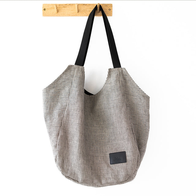 Striped Linen Tote Bag – Spacious & Stylish Summer Essential by Muni at www.brixbailey.com