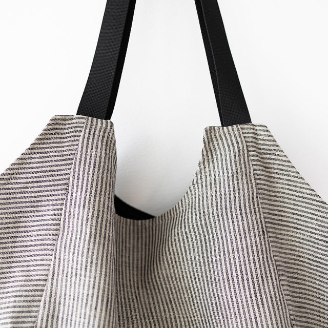 Striped Linen Tote Bag – Chic & Spacious Summer Essential by Muni at www.brixbailey.com