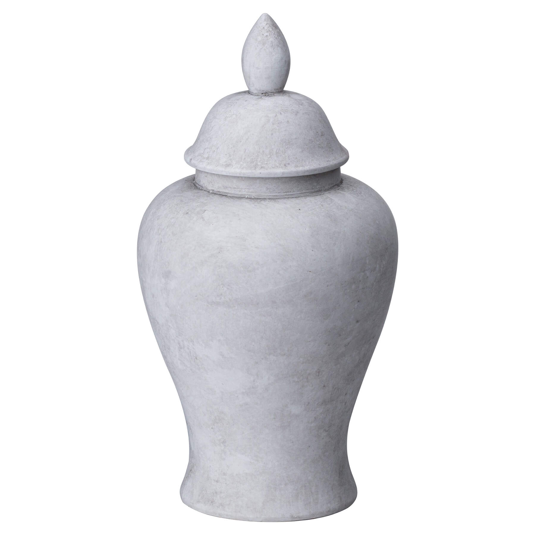 Handcrafted Darcy Stone Ginger Jar in natural ceramic, textured stone finish, 28cm tall for home decor or floral display by Sostter at brixbailey.com