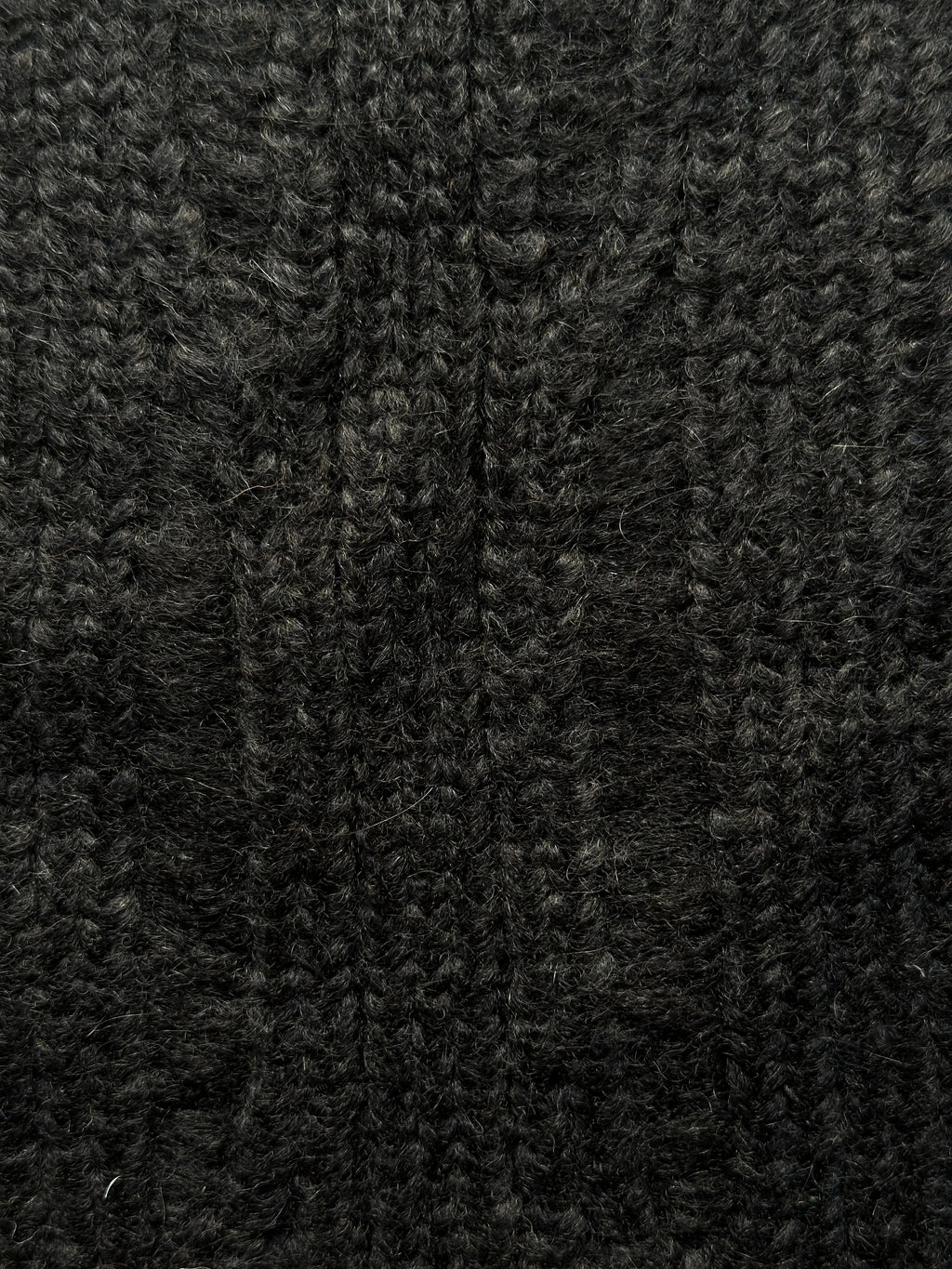 Oversized Ribbed Knit Sweater in Baby Alpaca