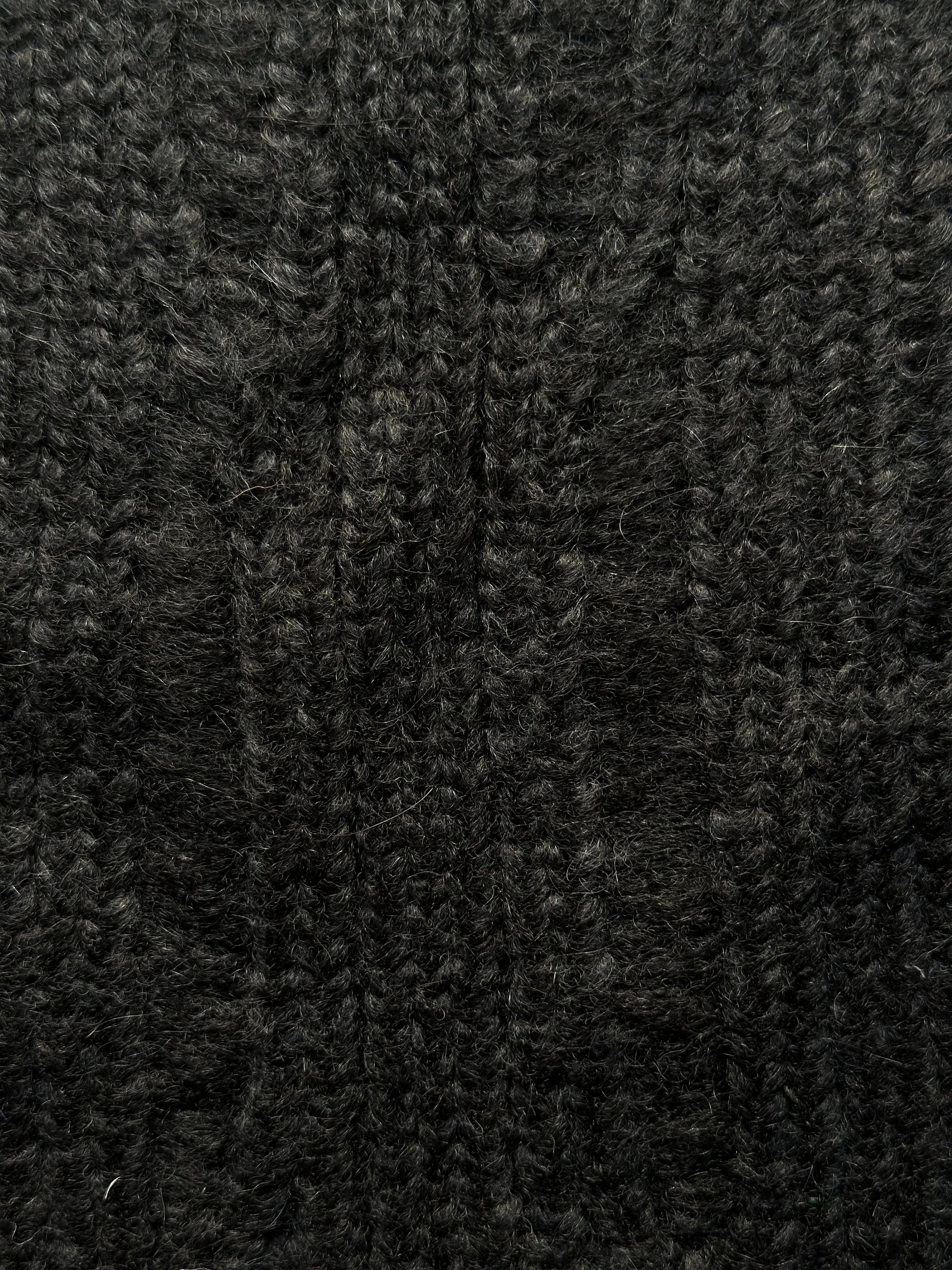 Oversized Ribbed Knit Sweater in Baby Alpaca