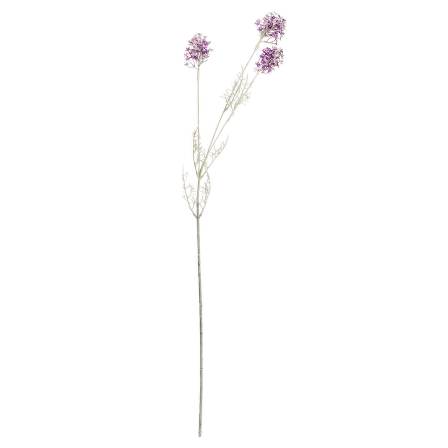 Lifelike purple artificial wildflower stem with realistic petals, natural color variations, and organic movement for home decor by Sostter at brixbailey.com