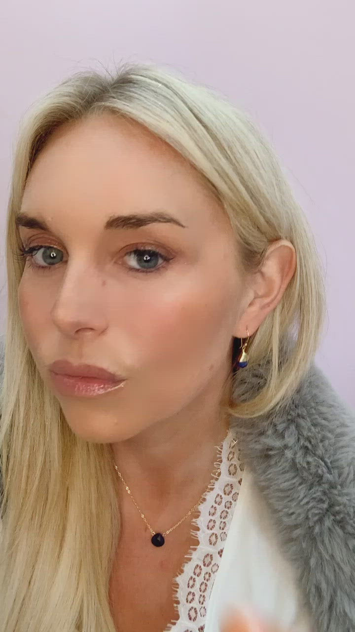 Jill Short Drop Earrings in Sapphire