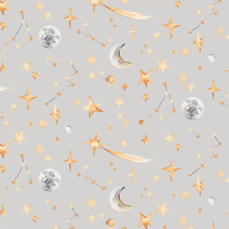 "Hand-Painted Stars Wallpaper for Kids – 4 Dreamy Colours