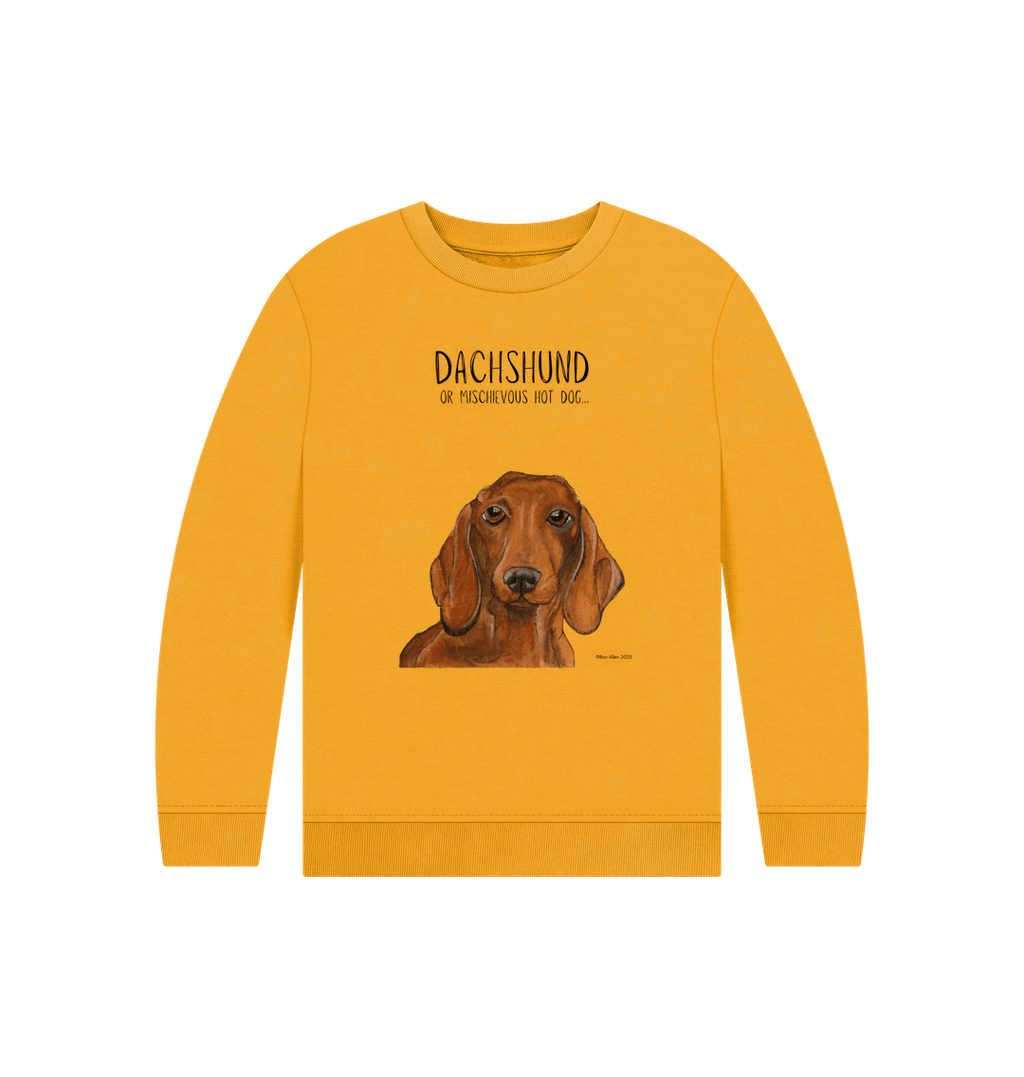 Snuggly Sausage Dog Kids' Sweatshirt – Ethically Made Cuteness!