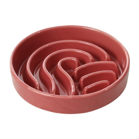 Wave Slow Feeder Dog Bowl in Pink, Beige or Orange