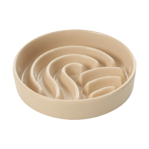 Wave Slow Feeder Dog Bowl in Pink, Beige or Orange