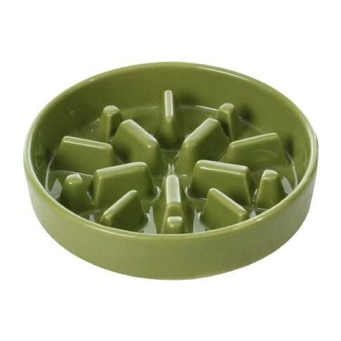 Spark Slow Feeder Dog Bowl Red Green Blue