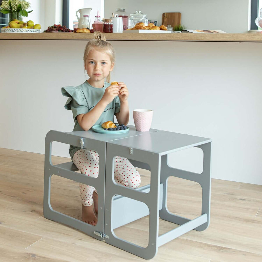 2-in-1 Convertible Kitchen Tower – Montessori Inspired Growth Tool by Montessori House Bed at www.brixbailey.com