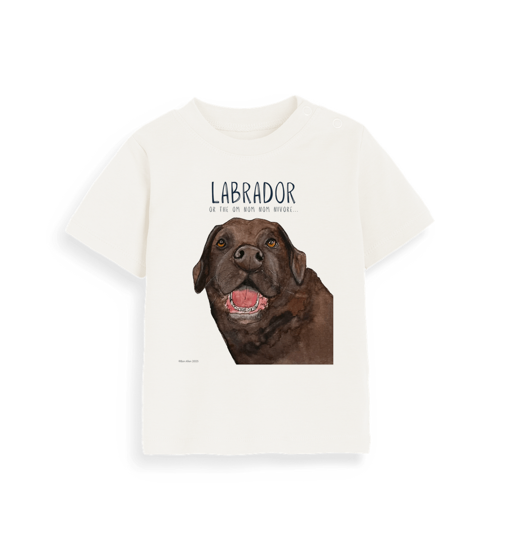 Tiny Tummy, Big Appetite – Baby’s First Chocolate Labrador Tee