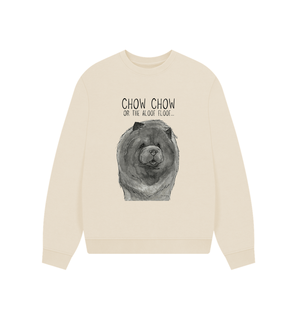 Stay Cozy in the Blue Chow Chow Women’s Oversized Sweatshirt – Featuring The Aloof Floof!