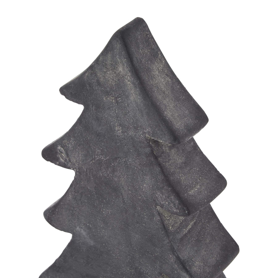 Luxurious grey ceramic Christmas tree with shimmering finish, 24cm tall, perfect for modern holiday dÃ©cor displays.by Sostter at brixbailey.com
