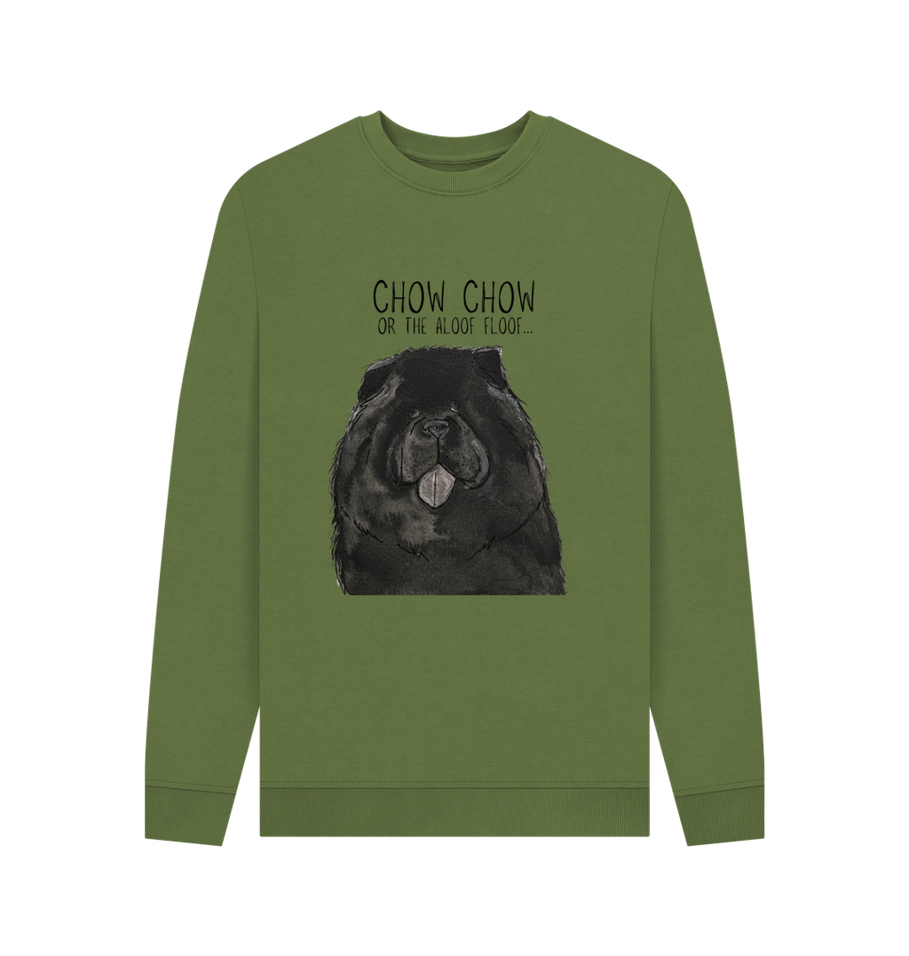 Black Chow Chow 'The Aloof Floof' Men's Crewneck Sweatshirt – Cozy and Stylish
