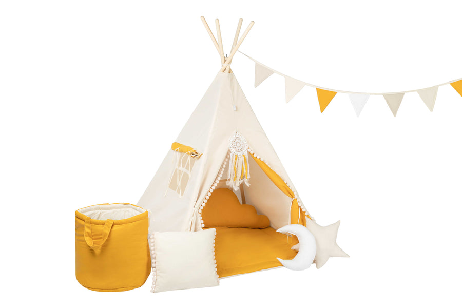 Enchanting Tipi Tent Set for Kids – Cozy & Imaginative Play Space by Sówka at brixbailey.com