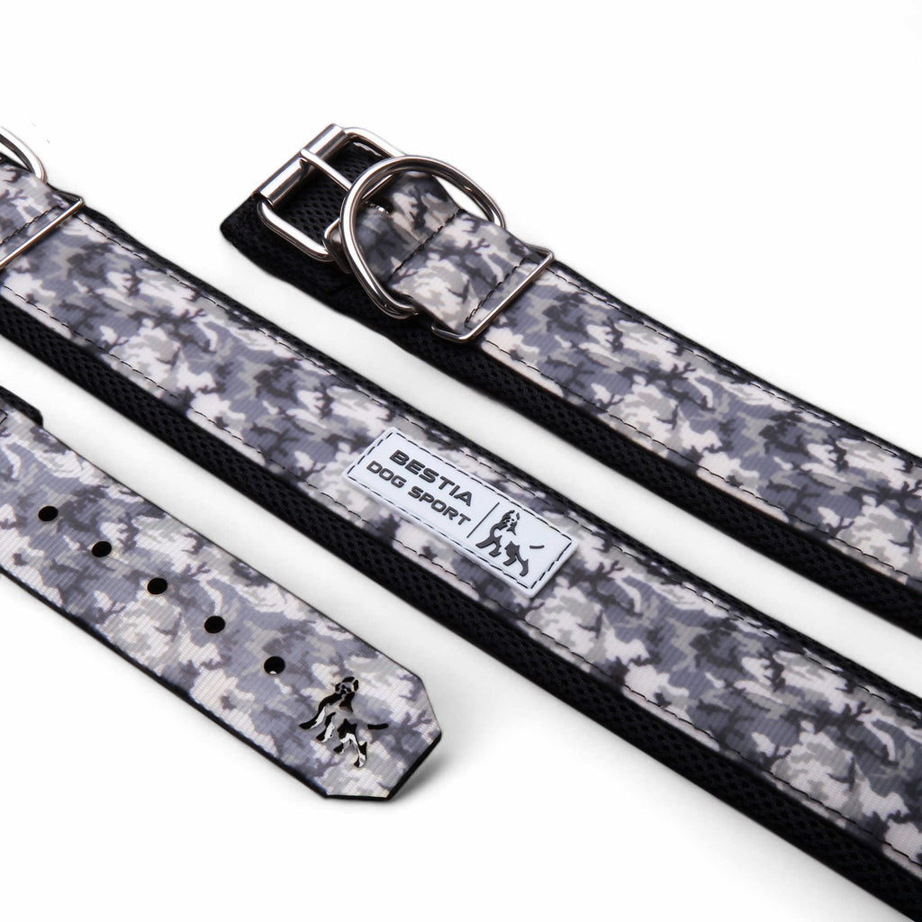 Dog Sport Collar Grey Camo Ultra Heavy Duty