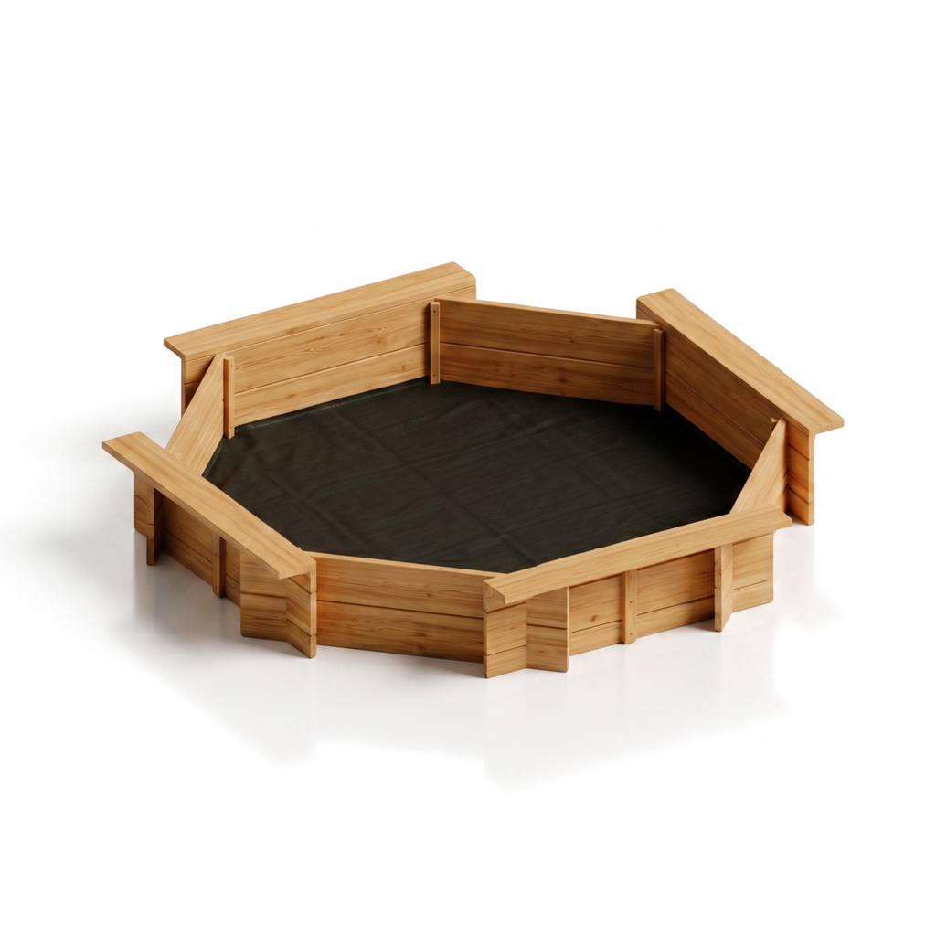 1.8m Diameter Octagonal Wooden Sandpit