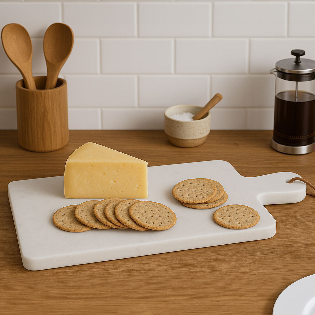 Curved Handle Marble Paddle Board