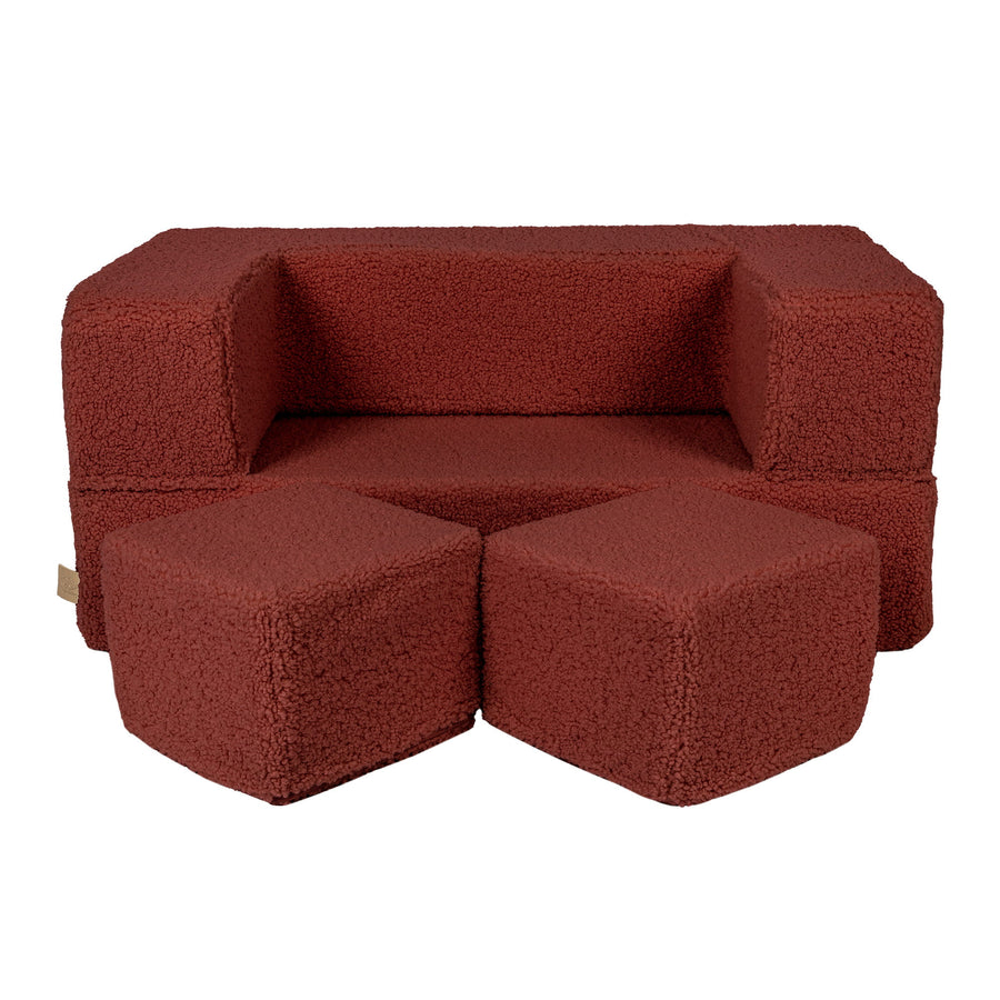 MeowBaby® Children's Sofa with Poufs – Convertible & Easy Clean by MeowBaby at www.brixbailey.com