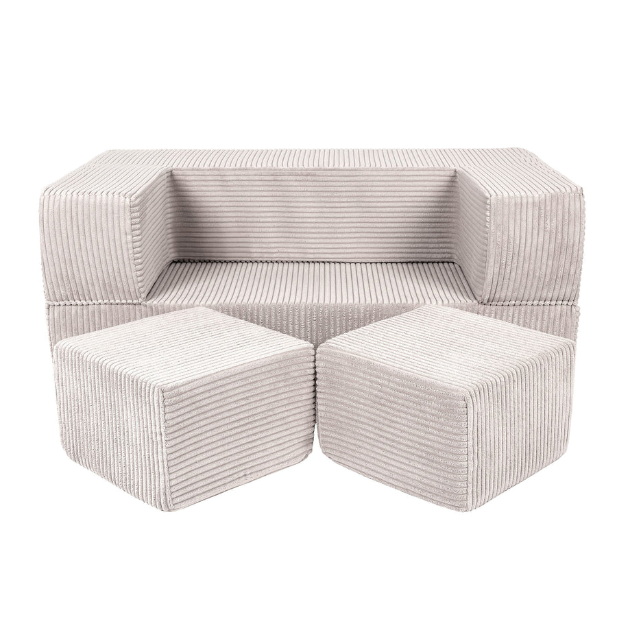 MeowBaby® Children's Sofa with Poufs – Comfortable & Multifunctional by MeowBaby at www.brixbailey.com