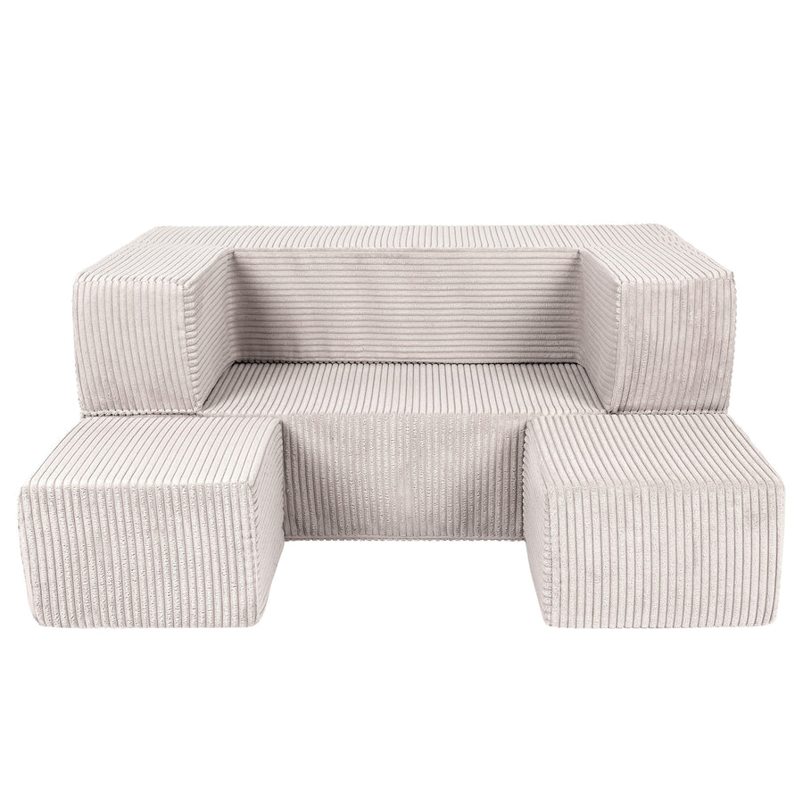 MeowBaby® Children's Sofa – Playful & Convertible with Poufs by MeowBaby at www.brixbailey.com