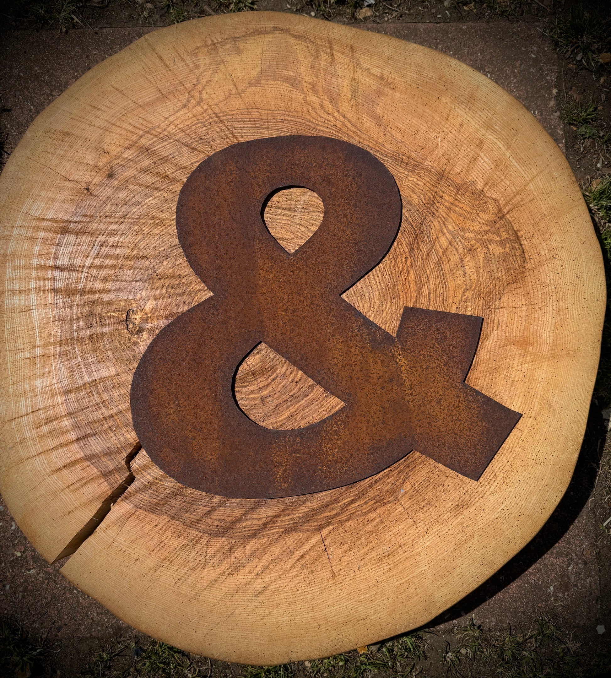 12" Rusty Fat Font Metal Letters A-Z 0-9.