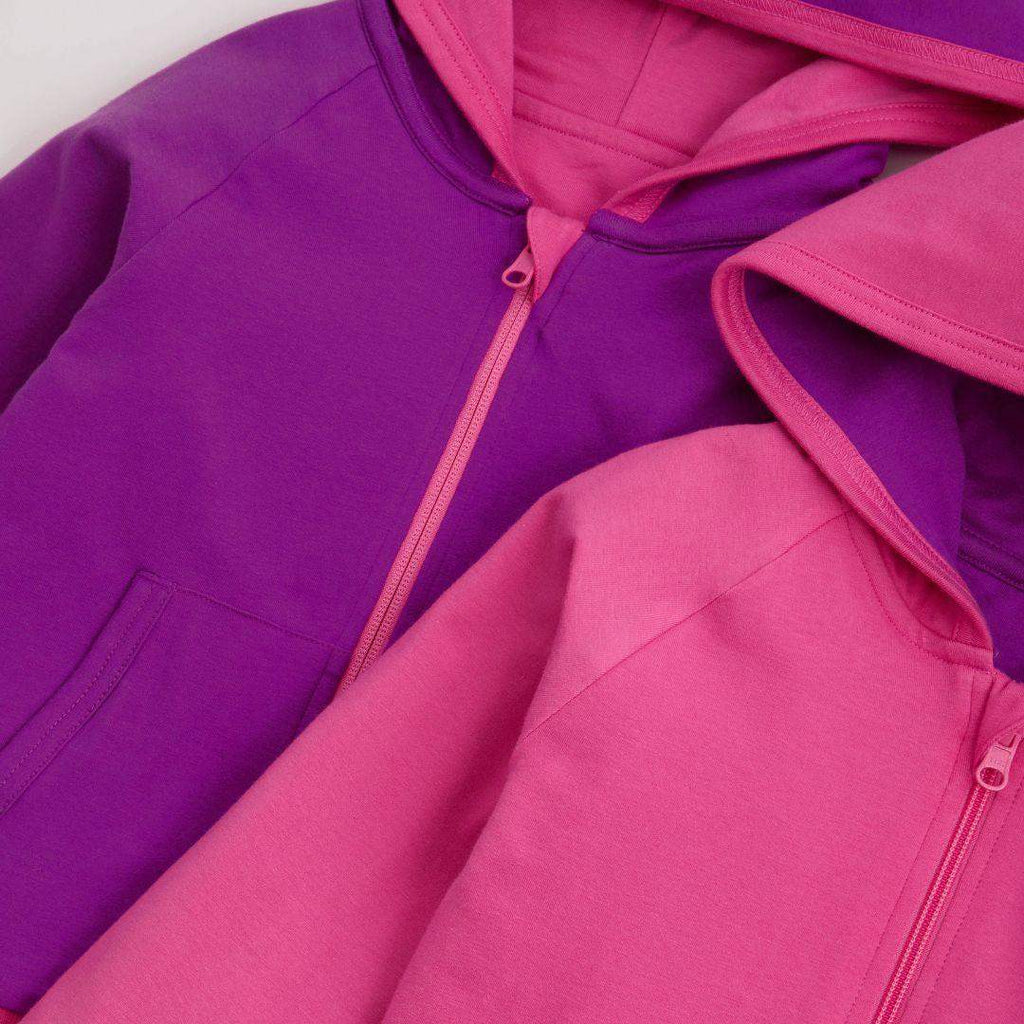 ScandiBugs Own Label Organic Reversible Hoodie - Bubblegum Pink & Perfectly Purple